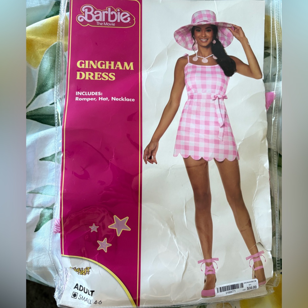 Pink Barbie Gingham dress costume Halloween
